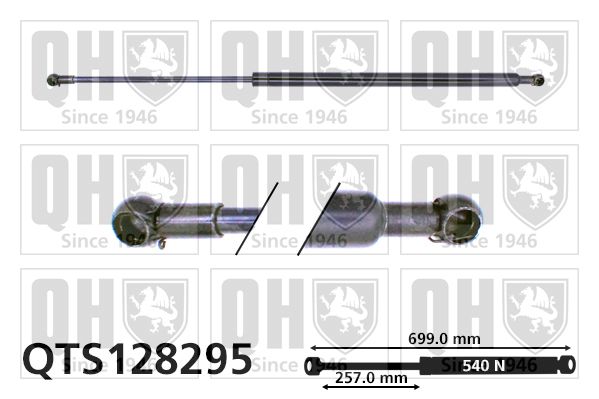 QUINTON HAZELL dujinė spyruoklė, bagažinė QTS128295